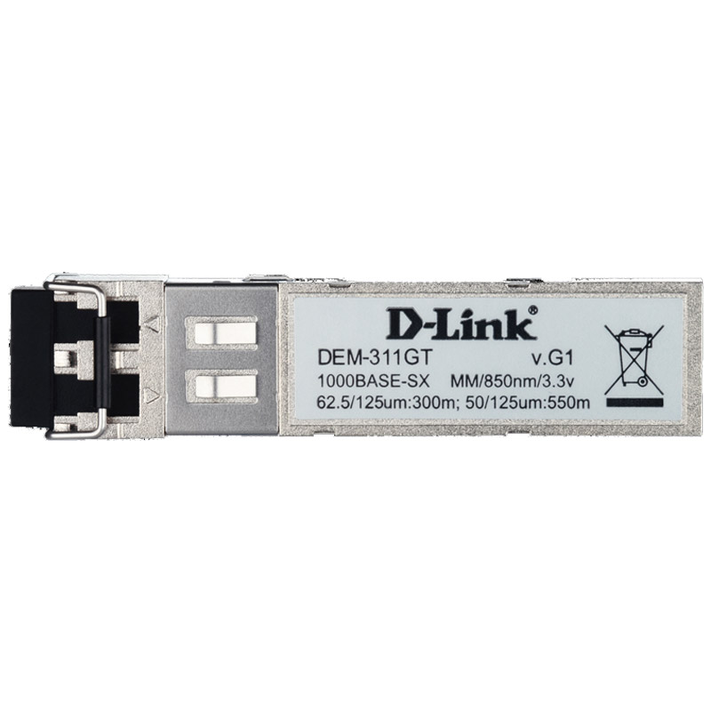 Transceiveur D-LINK DEM-311GT 1 port Mini-GBIC vers 1000Base-SX 550 mètres - Argent - Image 3