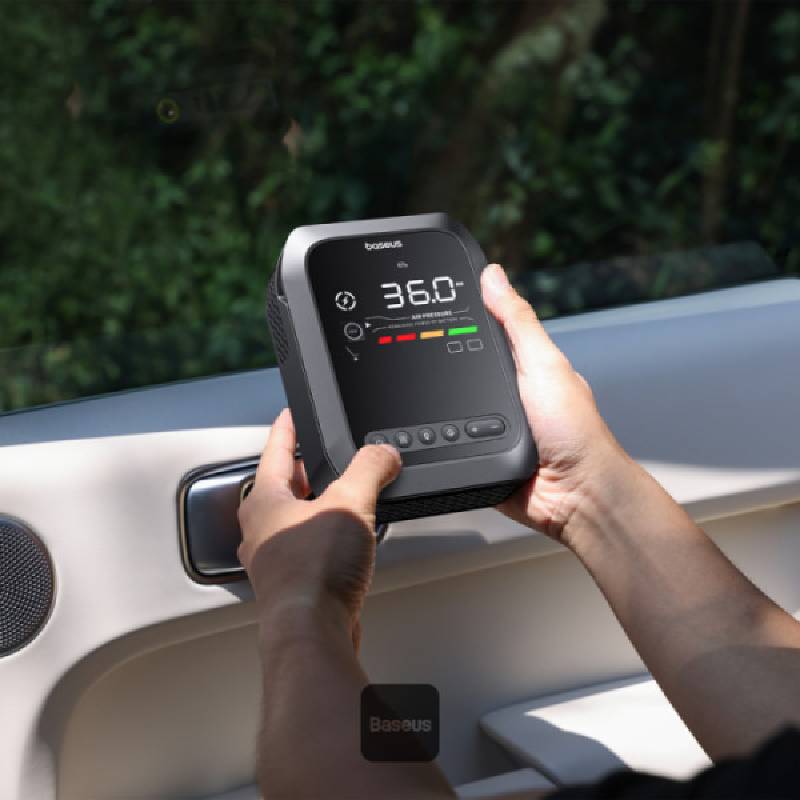Démarreur de Voiture Baseus 1200A avec Compresseur et Power Bank - Image 2