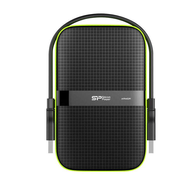 Disque Dur Externe Anti Choc/WaterProof SILICON POWER A60 2To USB 3.2 - Noir