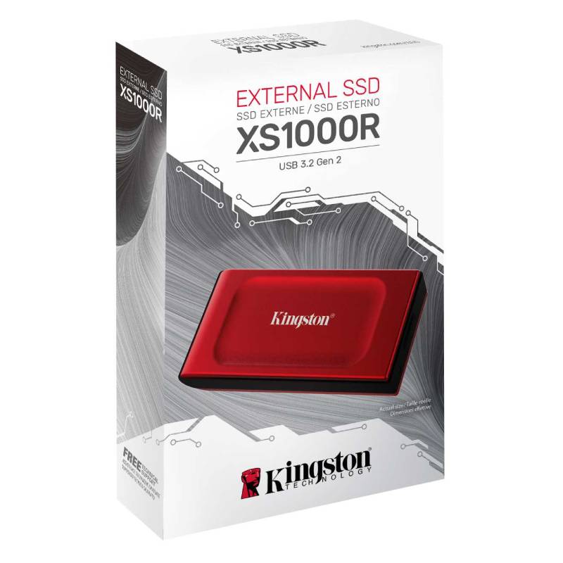 Disque Dur Externe KINGSTON XS1000 1To SSD USB 3.2 Gen 2 - Rouge - Image 3