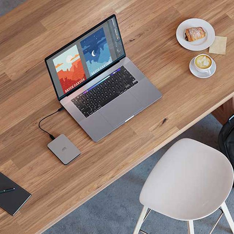 Disque Dur Externe LACIE Lune 4To USB-C - Argent  - Image 6