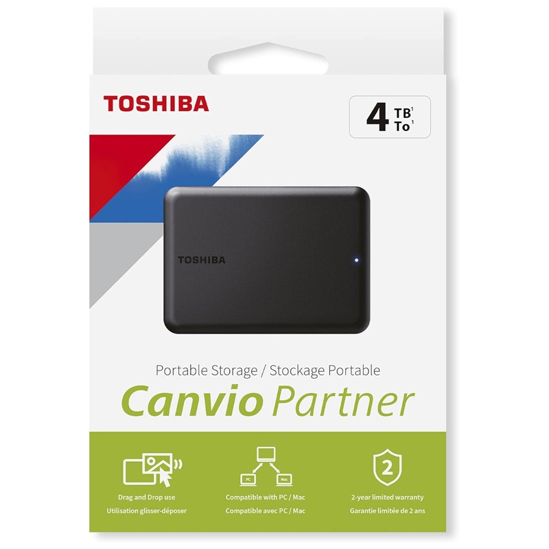 Disque Dur Externe TOSHIBA Canvio Partner 4To 2.5'' USB 3.2 - Noir - Image 2