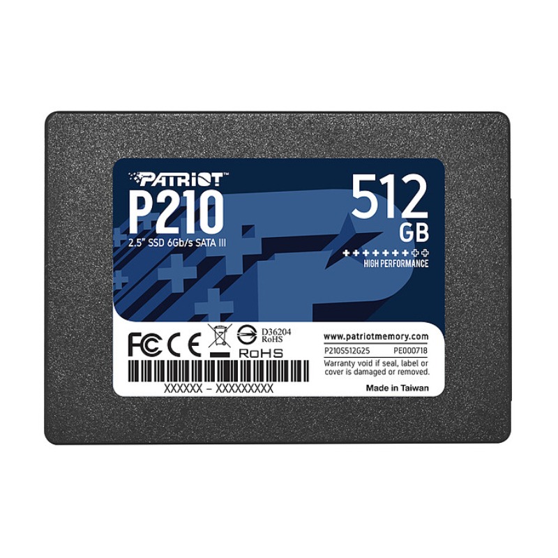 Disque Dur Interne PATRIOT P210 512Go SSD SATA III 2.5'' 