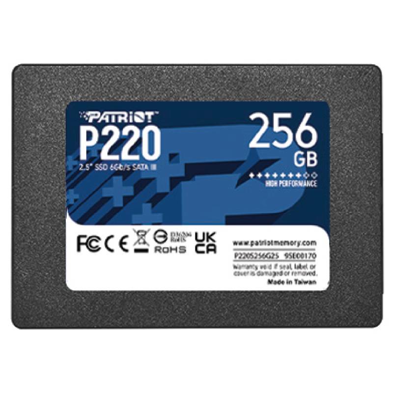 Disque Dur Interne PATRIOT P220 256Go SSD SATA III 2.5'' 