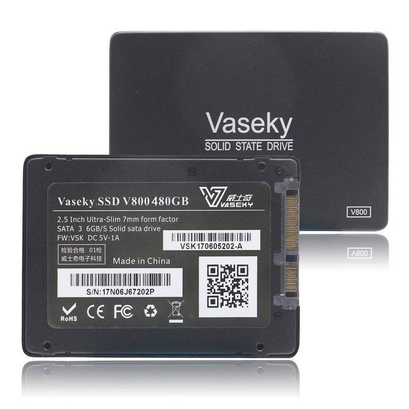 Disque Dur Interne VASEKY SSD 480Go V800 ULTRA SLIM 2.5'' - Noir - Image 2