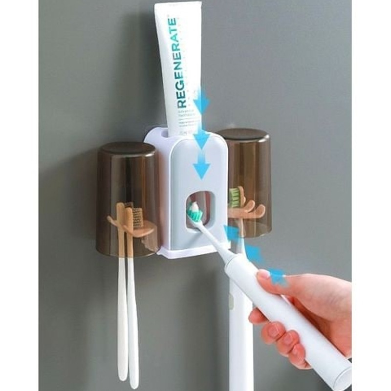 Distributeur de Dentifrice avec Support de Brosse à Dents - Image 3