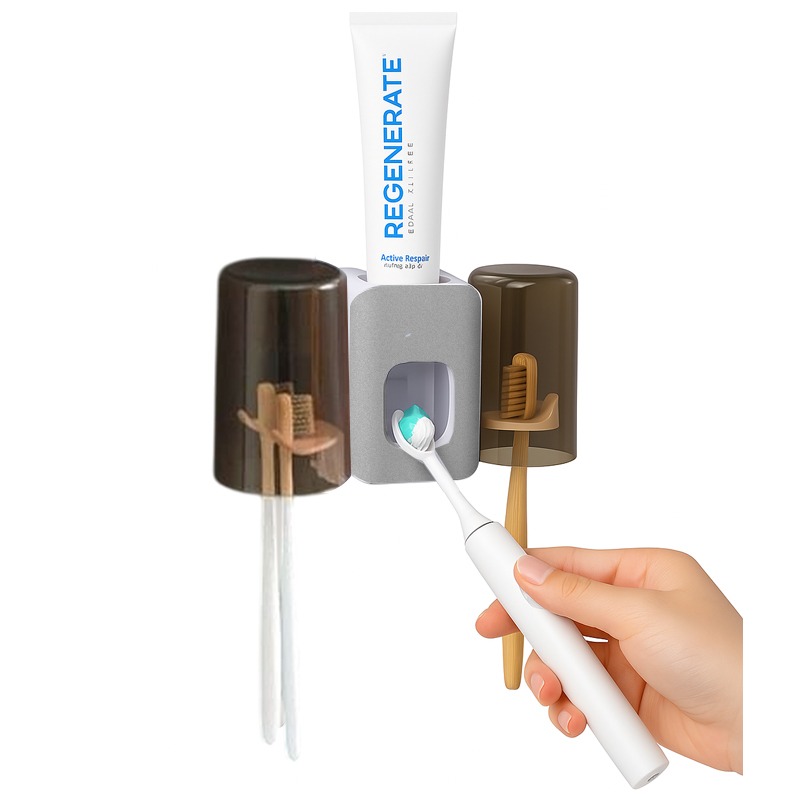 Distributeur de Dentifrice avec Support de Brosse à Dents 