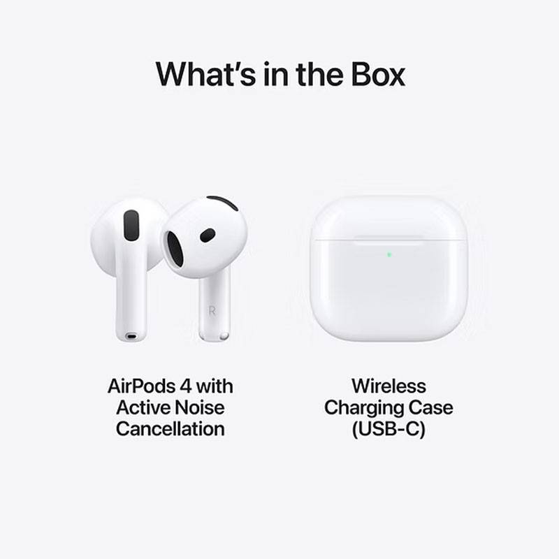 Écouteurs Apple AirPods 4 ANC Bluetooth - Blanc - Image 4