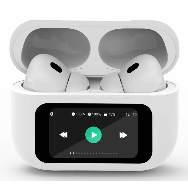 Écouteurs Bluetooth Gembird TWS-LCD-ANC-01-W Hi-Fi In-Ear - Blanc - Image 2