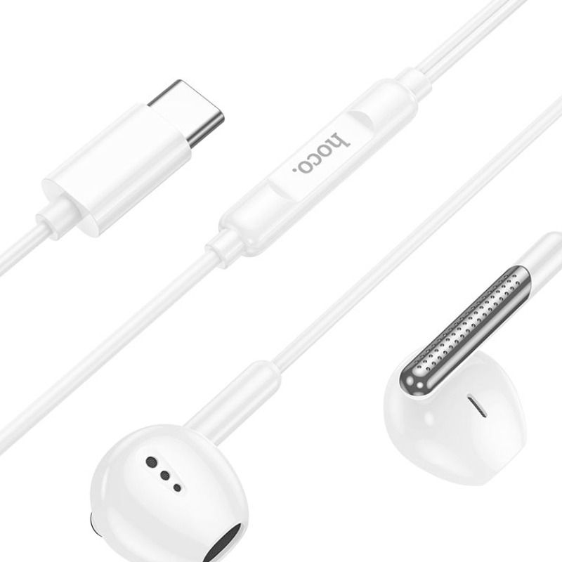 Ecouteurs Filaires Hoco M123 jack - Couleur Blanc - Image 4