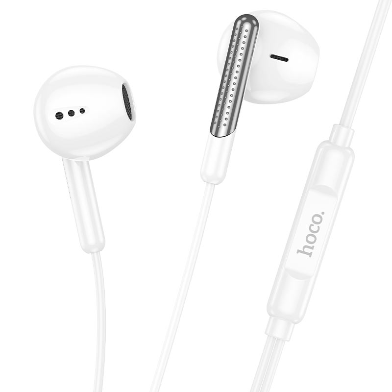 Ecouteurs Filaires Hoco M123 jack - Couleur Blanc - Image 3