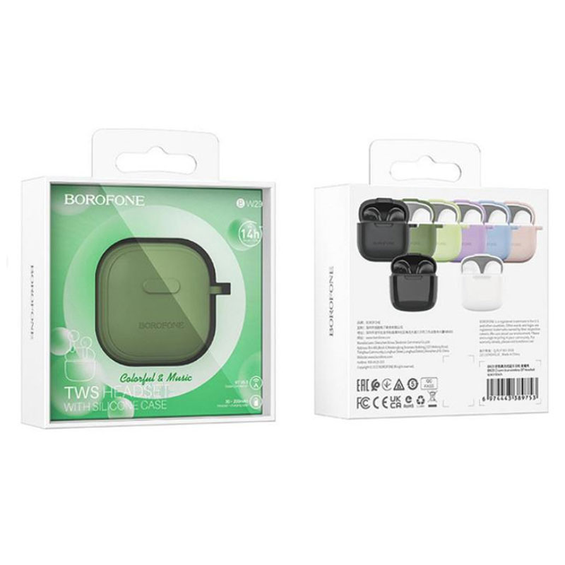 Écouteurs Sans Fil BOROFONE BW29 - Vert - Image 3