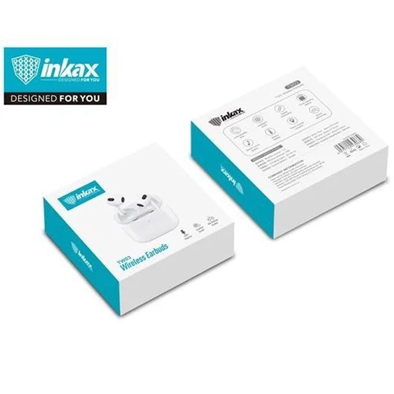 Écouteurs Sans Fil INKAX T3 Bluetooth - Blanc - Image 4