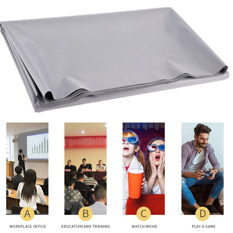 Ecran de projection Murale Pliable Portable 100 pouces - Gris - Image 6