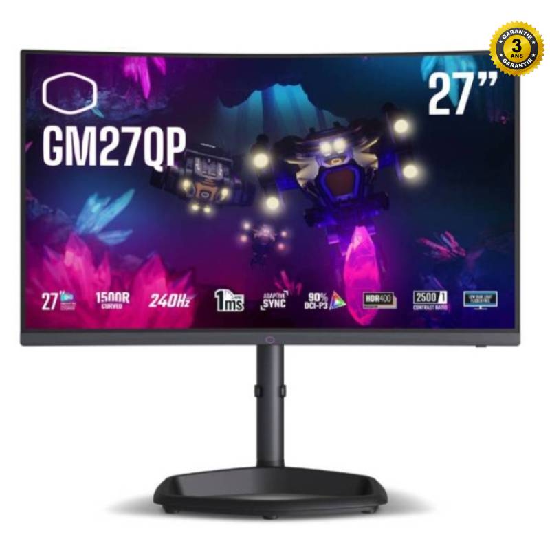 Ecran Gaming COOLER MASTER GM27QP 27" 2K Curved 240 Hz