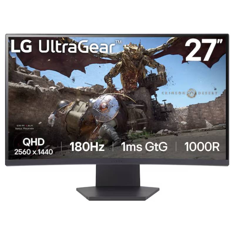 Ecran Gaming LG 27GS60QC 27'' QHD Incurvé 180Hz