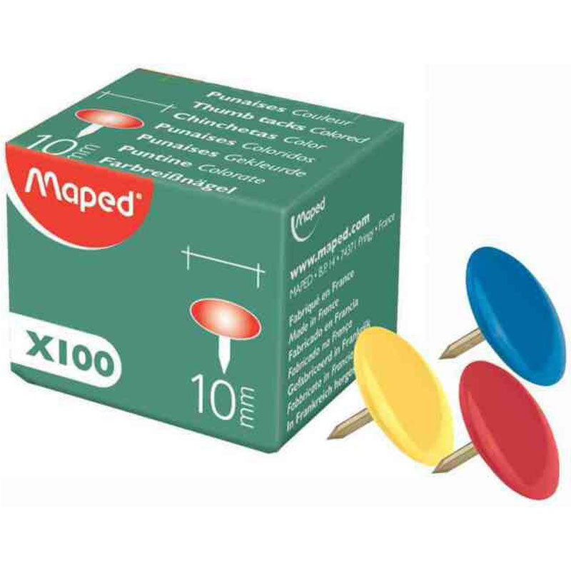 Punaise Couleur MAPED 10mm - 100 Piéces