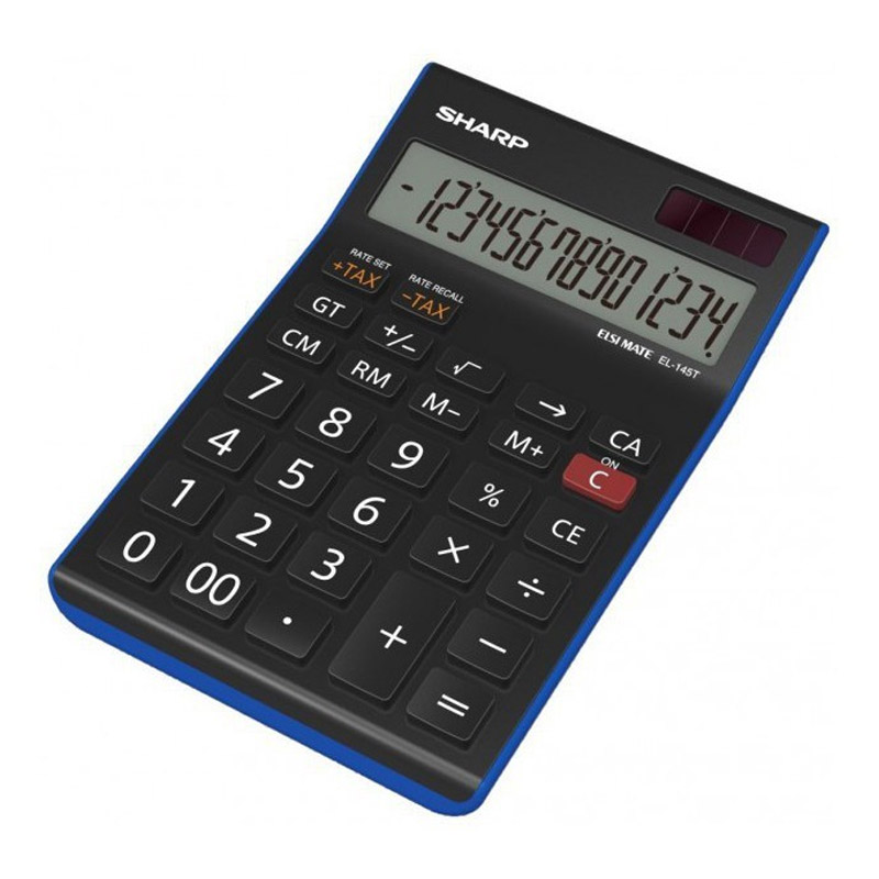Calculatrice De Bureau SHARP EL-144T 14 chiffres - Noir&Bleu - Image 2