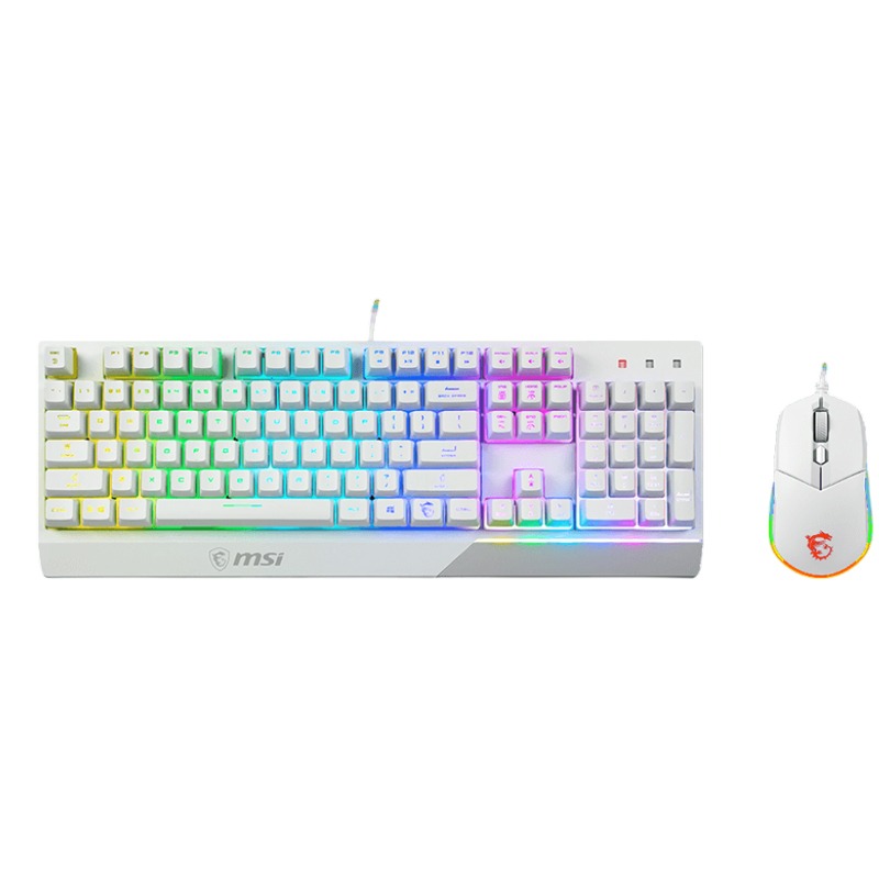 MSI Vigor GK30 Combo White clavier Souris incluse USB QWERTY Français Blanc, Photo boutique MyTek chez MyTek