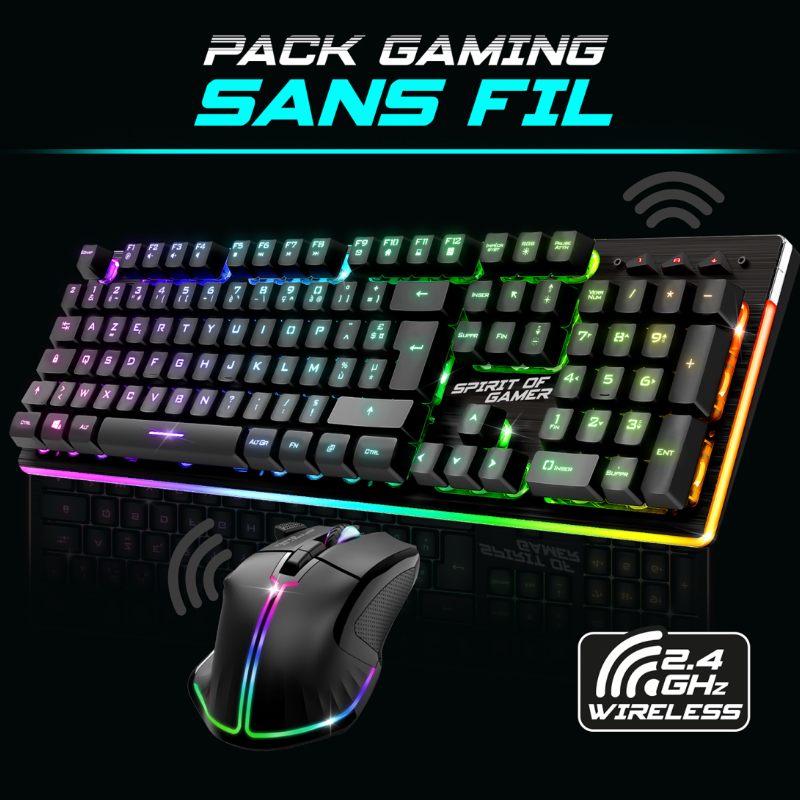 Ensemble Clavier et Souris Gamer SPIRIT OF GAMER ULTIMATE 600 - Noir - Image 2