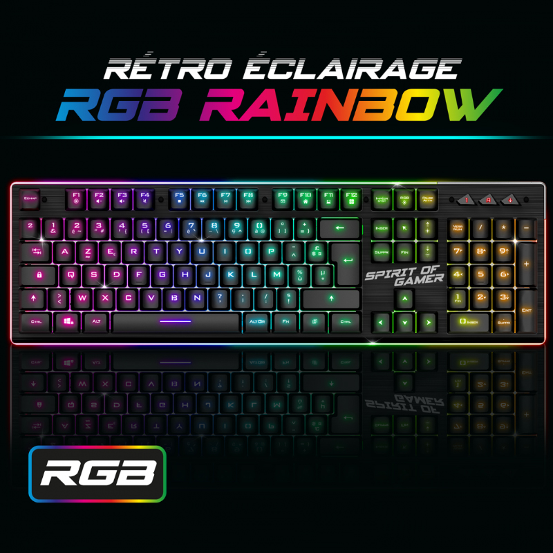Ensemble Clavier et Souris Gamer SPIRIT OF GAMER ULTIMATE 600 - Noir - Image 3