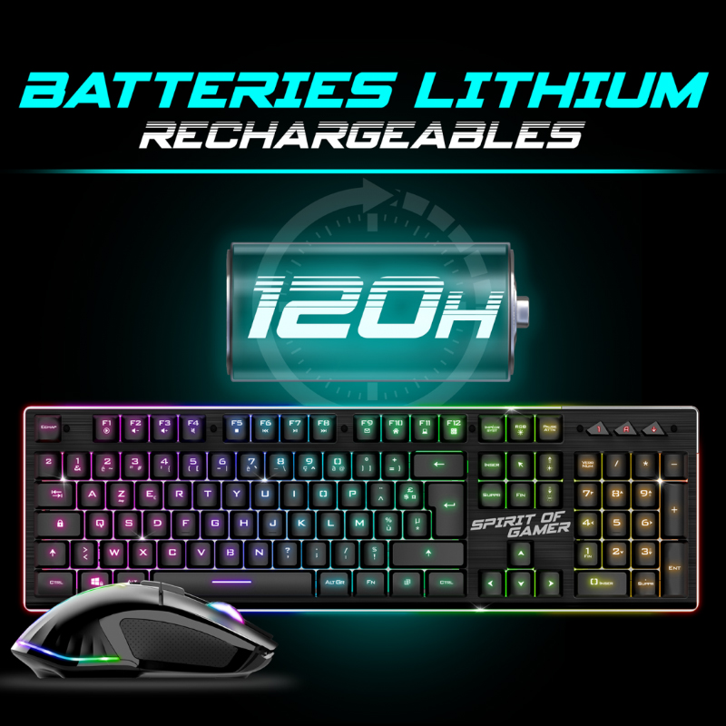 Ensemble Clavier et Souris Gamer SPIRIT OF GAMER ULTIMATE 600 - Noir - Image 5