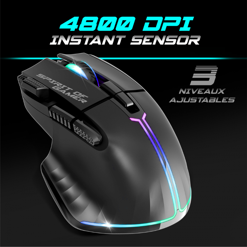 Ensemble Clavier et Souris Gamer SPIRIT OF GAMER ULTIMATE 600 - Noir - Image 6