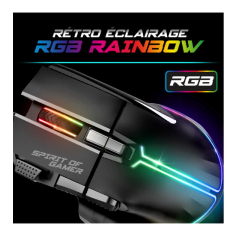 Ensemble Clavier et Souris Gamer SPIRIT OF GAMER ULTIMATE 600 - Noir - Image 7