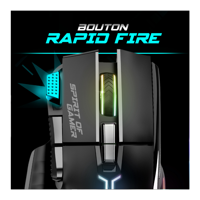 Ensemble Clavier et Souris Gamer SPIRIT OF GAMER ULTIMATE 600 - Noir - Image 8