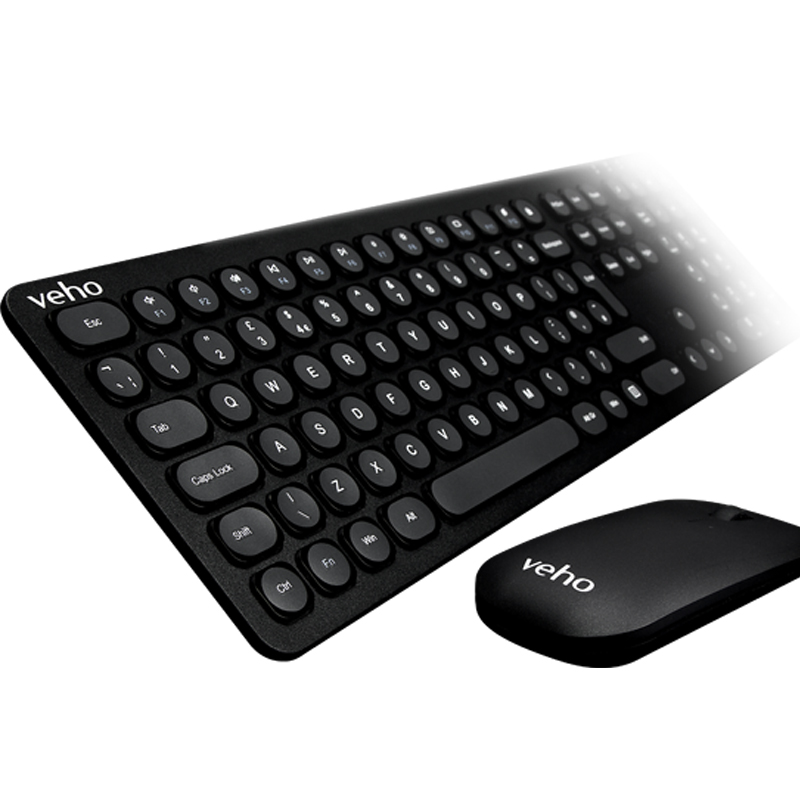 Ensemble Clavier Et Souris Sans Fil VEHO VHK-001-WZ1 - Noir - Image 2