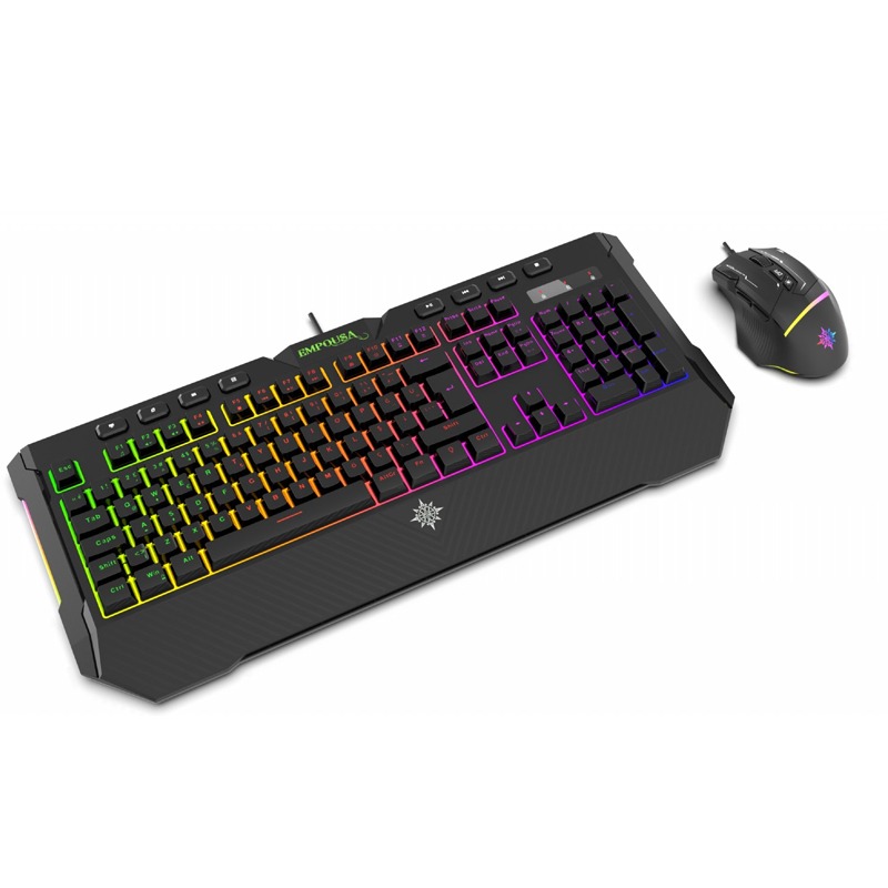 Ensemble Clavier + Souris Filaire Gamer INCA IKG-315G USB - Noir - Image 5
