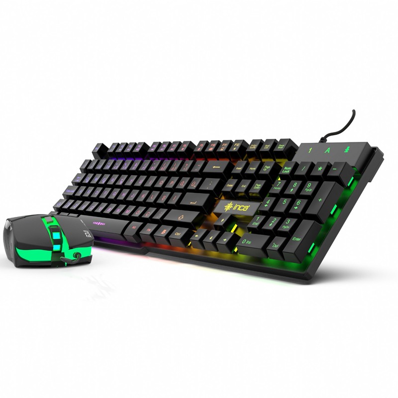 Ensemble Clavier + Souris Filaire Gamer INCA IKG-448 USB - Noir - Image 2