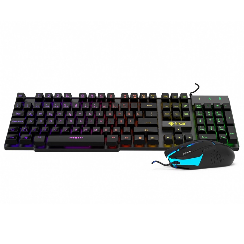 Ensemble Clavier + Souris Filaire Gamer INCA IKG-448 USB - Noir - Image 3