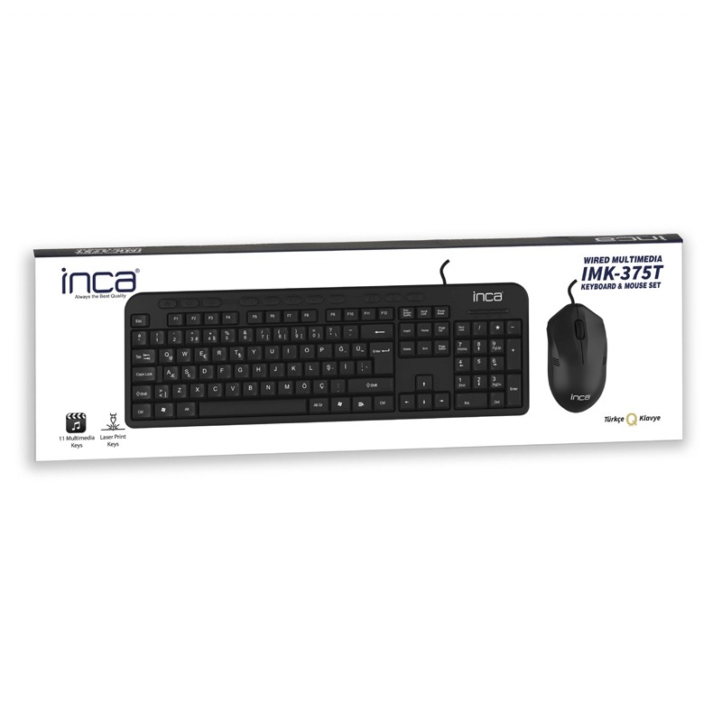 Ensemble Clavier + Souris Filaire INCA IMK-375T USB - Noir - Image 6