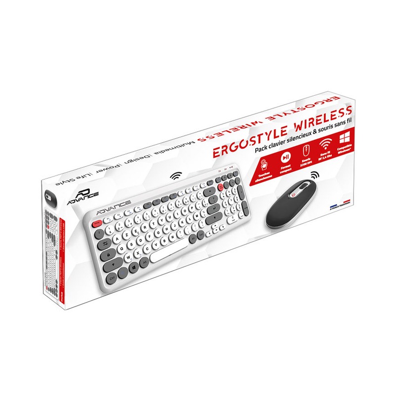 Ensemble Clavier & Souris Sans Fil ADVANCE Ergostyle - Image 3
