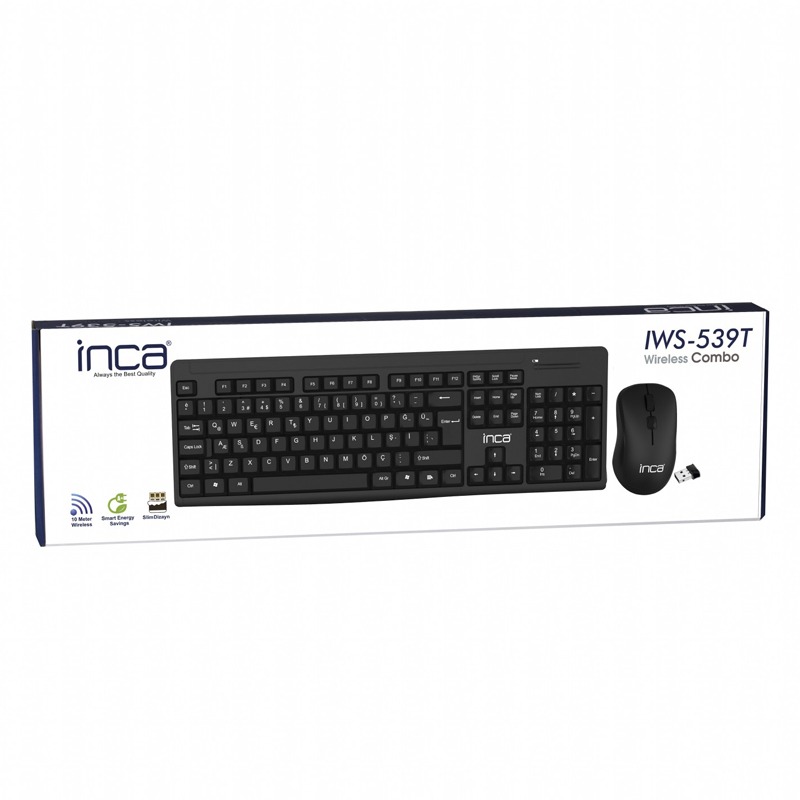 Ensemble Clavier + Souris Sans Fil INCA IWS-539T - Noir - Image 6