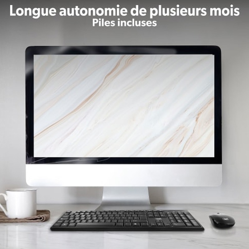 Ensemble Clavier & Souris TNB Classy Sans Fil KBSCBK2 - Noir - Image 5