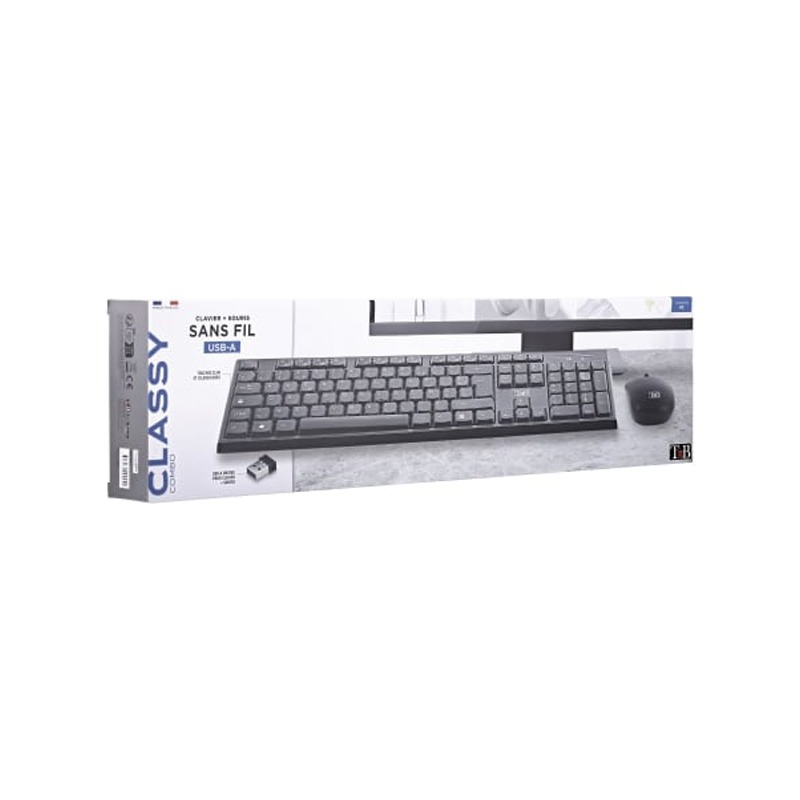 Ensemble Clavier & Souris TNB Classy Sans Fil KBSCBK2 - Noir - Image 7