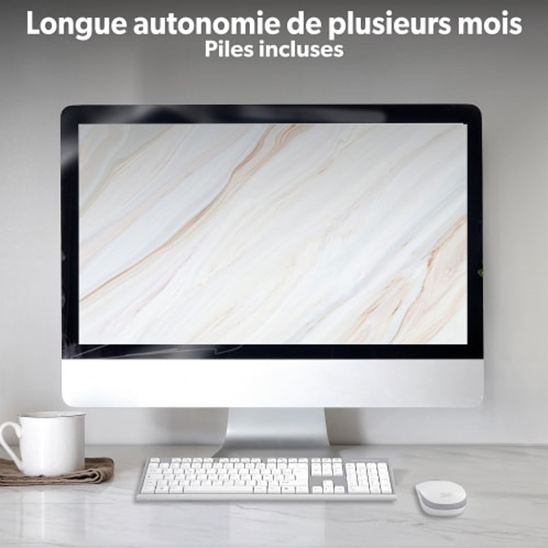 Ensemble Clavier & Souris TNB Classy Sans Fil KBSCGR - Blanc - Image 3