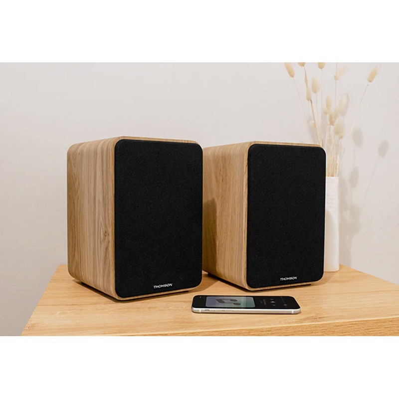 Ensemble de 2 Enceintes Sans fil THOMSON WS602DUO - Bois - Image 2