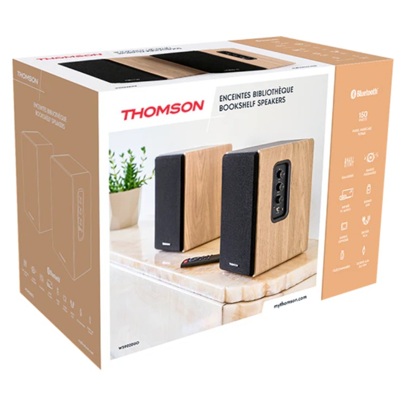 Ensemble de 2 Enceintes Sans fil THOMSON WS902DUO - Bois - Image 6