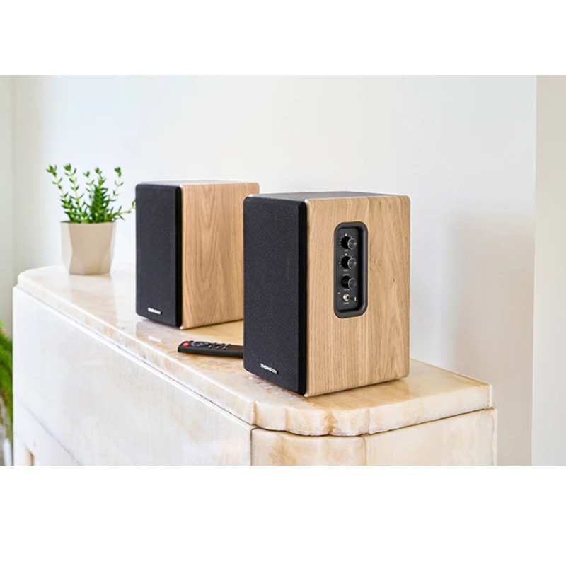 Ensemble de 2 Enceintes Sans fil THOMSON WS902DUO - Bois - Image 4