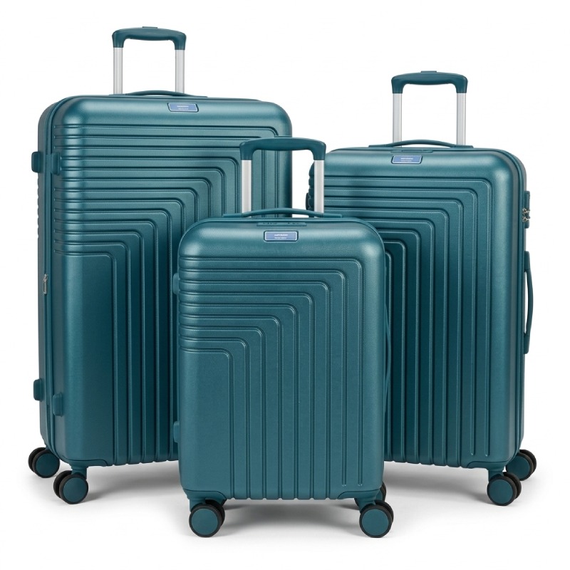 Ensemble De 3 Valises ABM Incassable ABS - Bleu