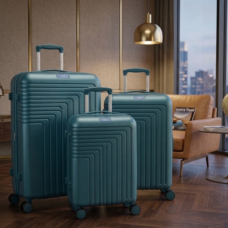 Ensemble De 3 Valises ABM Incassable ABS - Bleu - Image 2
