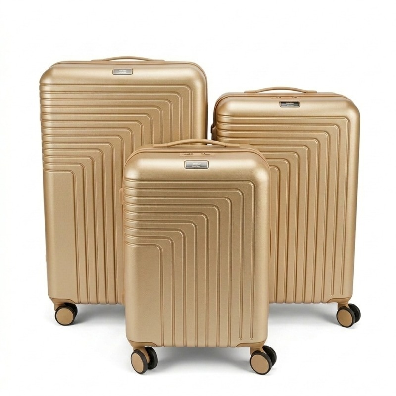 Ensemble De 3 Valises ABM Incassable ABS - Gold 