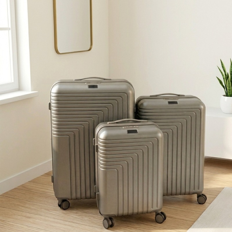Ensemble De 3 Valises ABM Incassable ABS - Gris - Image 2