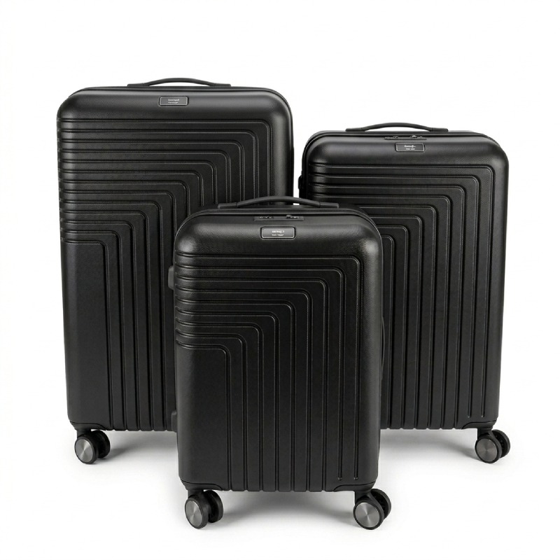 Ensemble De 3 Valises ABM Incassable ABS -Noir 