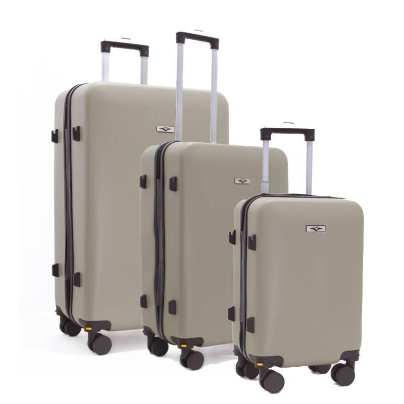 Ensemble de 3 Valises incassable CBA 3VL301 avec roue démontable - Vert Militaire