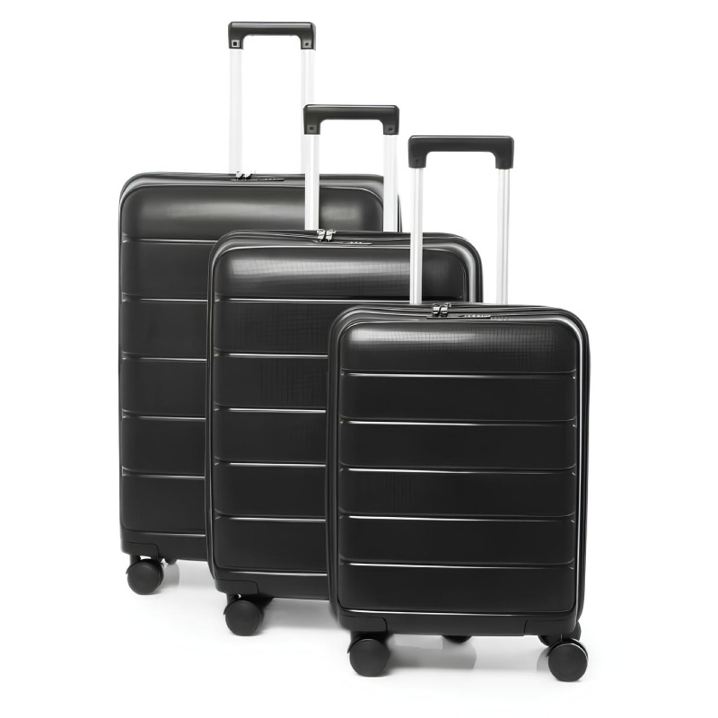 Ensemble de 3 Valises NEW STYLE Incassable 4 roues 360° - Noir