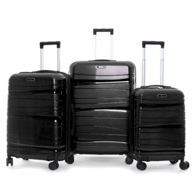 Ensemble de 3 Valises TITOU Incassable Avec Afficheur Pese Bagage - Noir Brillant